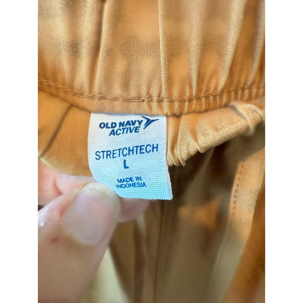 Old Navy Active StretchTech Tapered Elastic Waist Pants Brown Womens Size Large - Picture 10 of 10